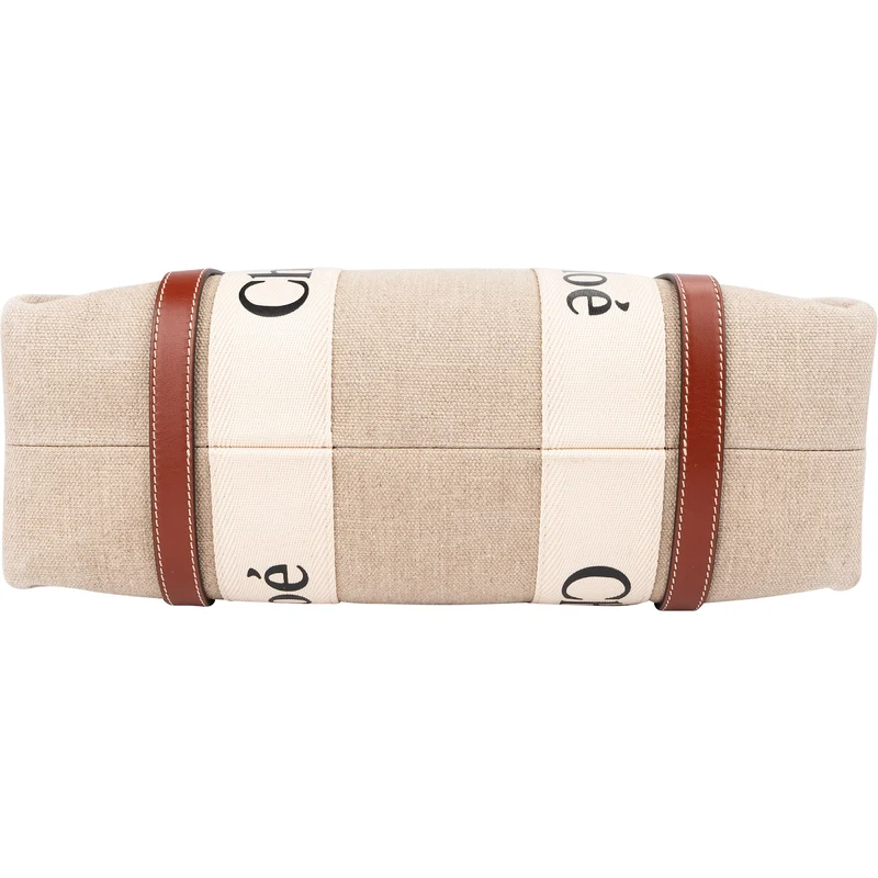 Chloé Canvas Woody Medium Shoulder Bag
