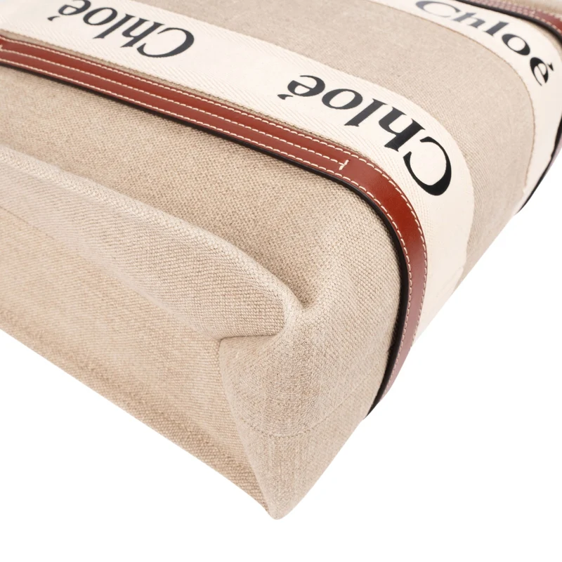 Chloé Canvas Woody Medium Shoulder Bag