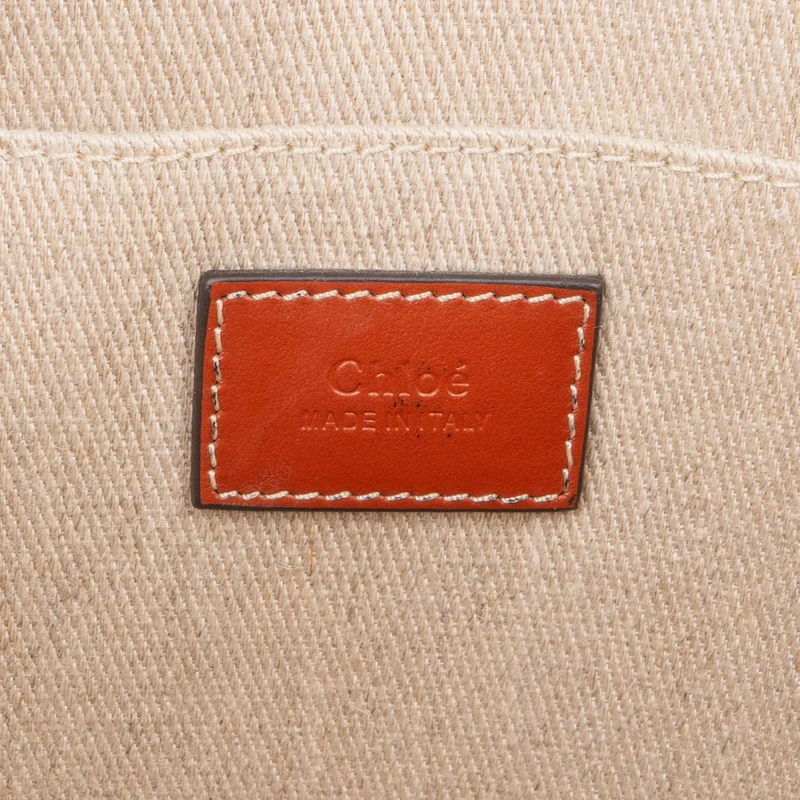 Chloé Canvas Woody Medium Shoulder Bag