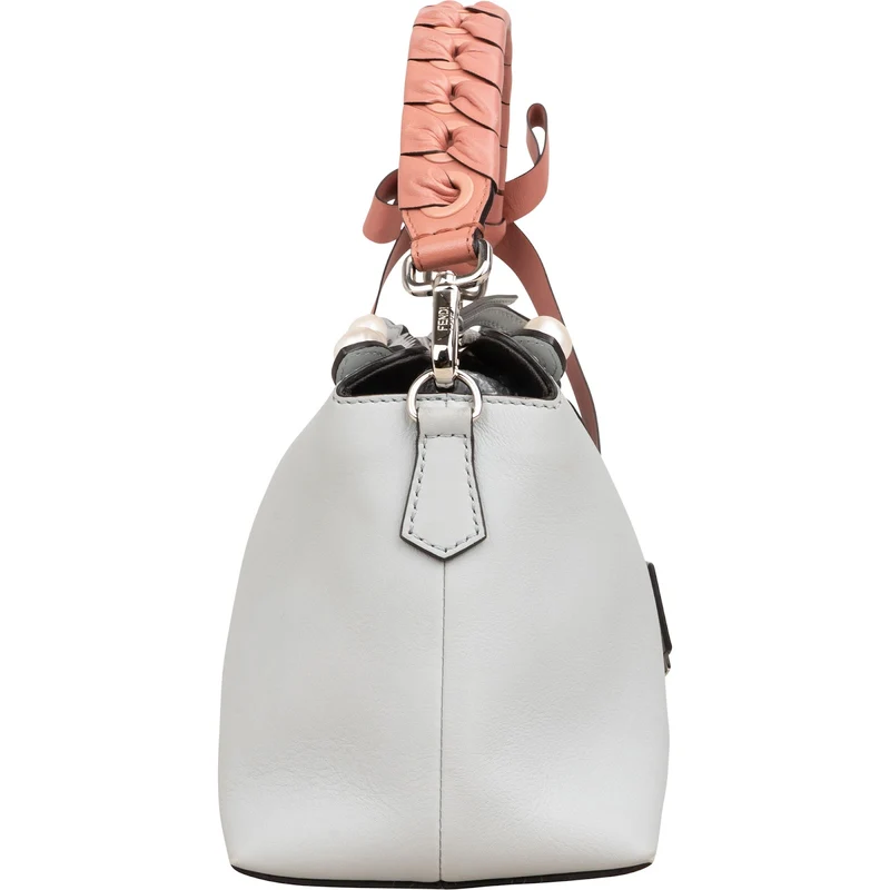 Fendi Blue Leather Mini Pearl Embellished By The Way Handbag
