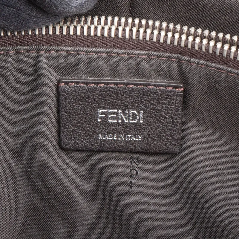 Fendi Blue Leather Mini Pearl Embellished By The Way Handbag