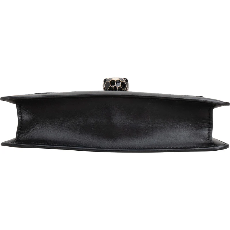 Bulgari Striped Leather Serpenti Forever Crossbody Bag