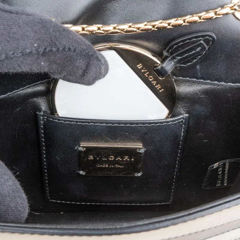 Bulgari Striped Leather Serpenti Forever Crossbody Bag