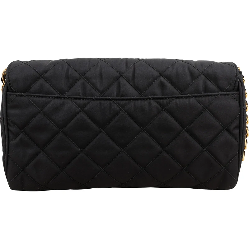 Prada Quilted Tessuto Nylon Chain Single Flap Crossbody Bag