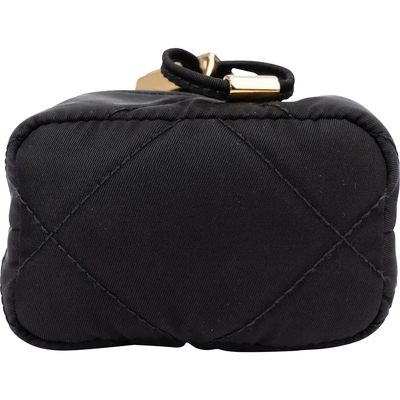 Prada Quilted Re-Nylon Triangle Mini Pouch Crossbody Bag