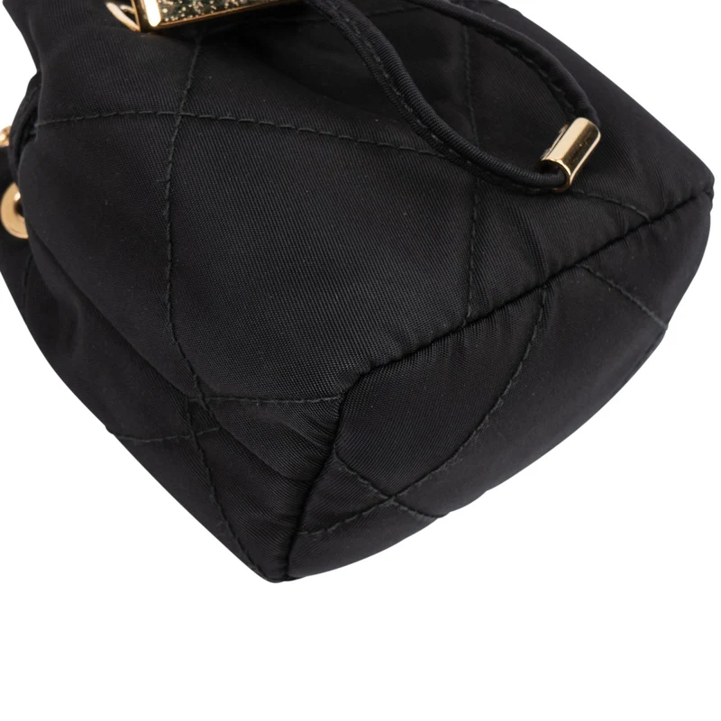 Prada Quilted Re-Nylon Triangle Mini Pouch Crossbody Bag