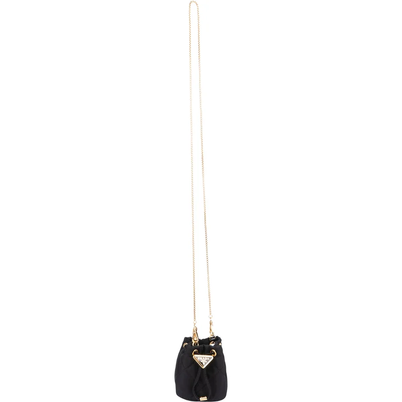 Prada Quilted Re-Nylon Triangle Mini Pouch Crossbody Bag