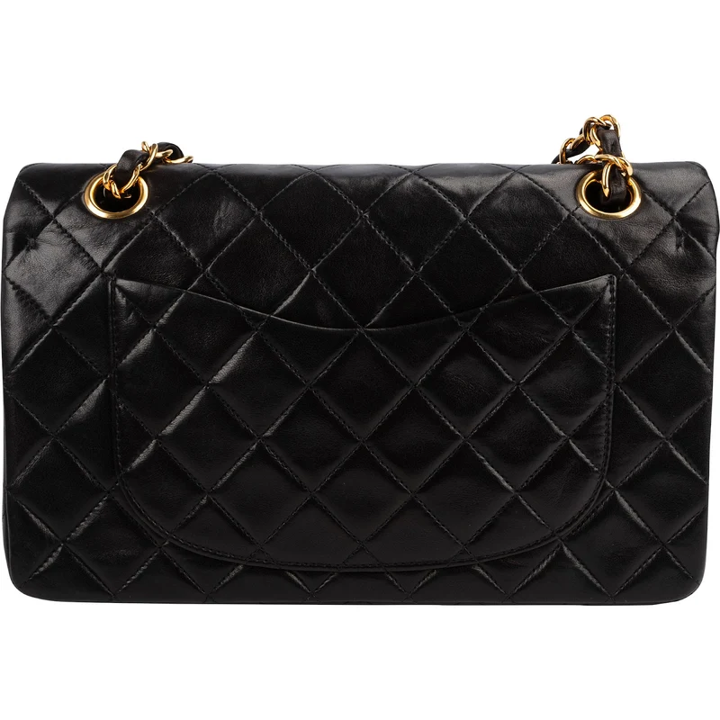 Chanel Quilted Lambskin 24K Gold Small Double Flap Shoulder Bag