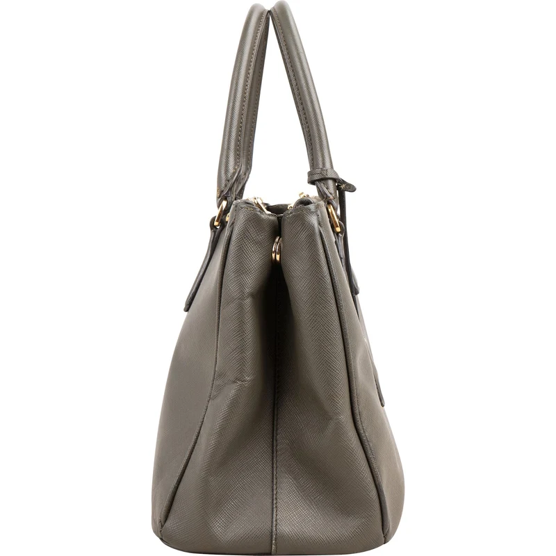 Prada Green Saffiano Leather Galleria Handbag