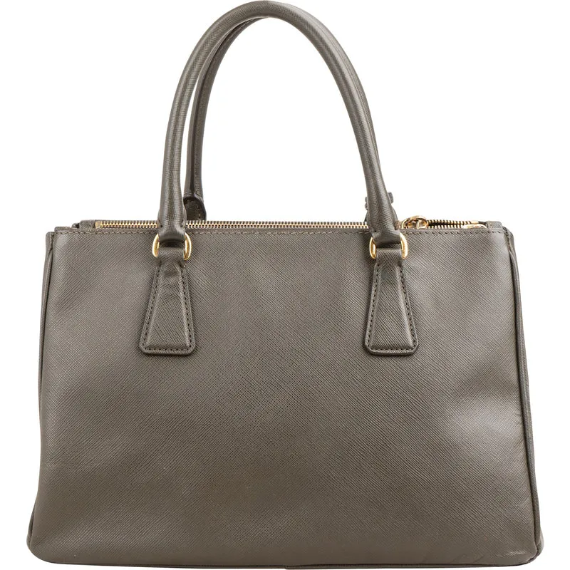 Prada Green Saffiano Leather Galleria Handbag