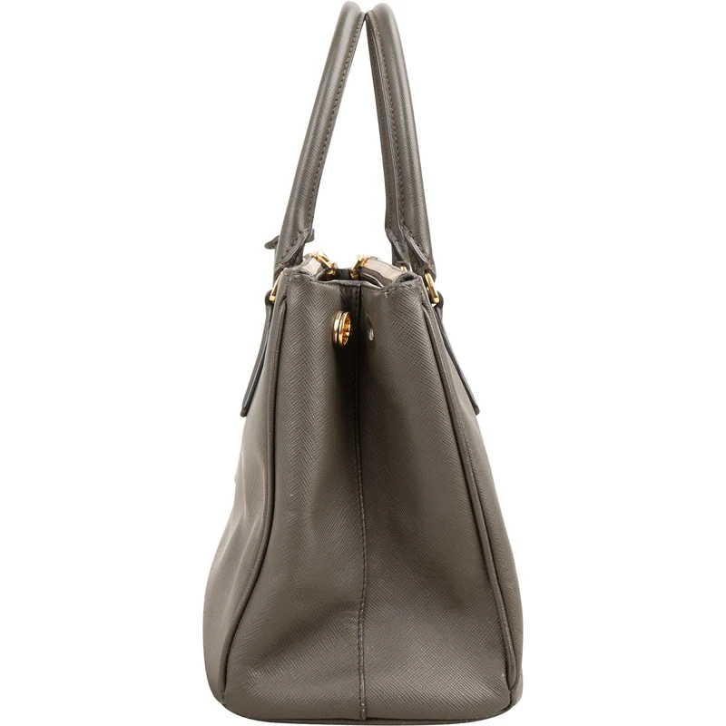 Prada Green Saffiano Leather Galleria Handbag