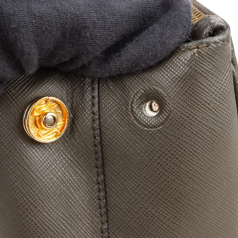 Prada Green Saffiano Leather Galleria Handbag
