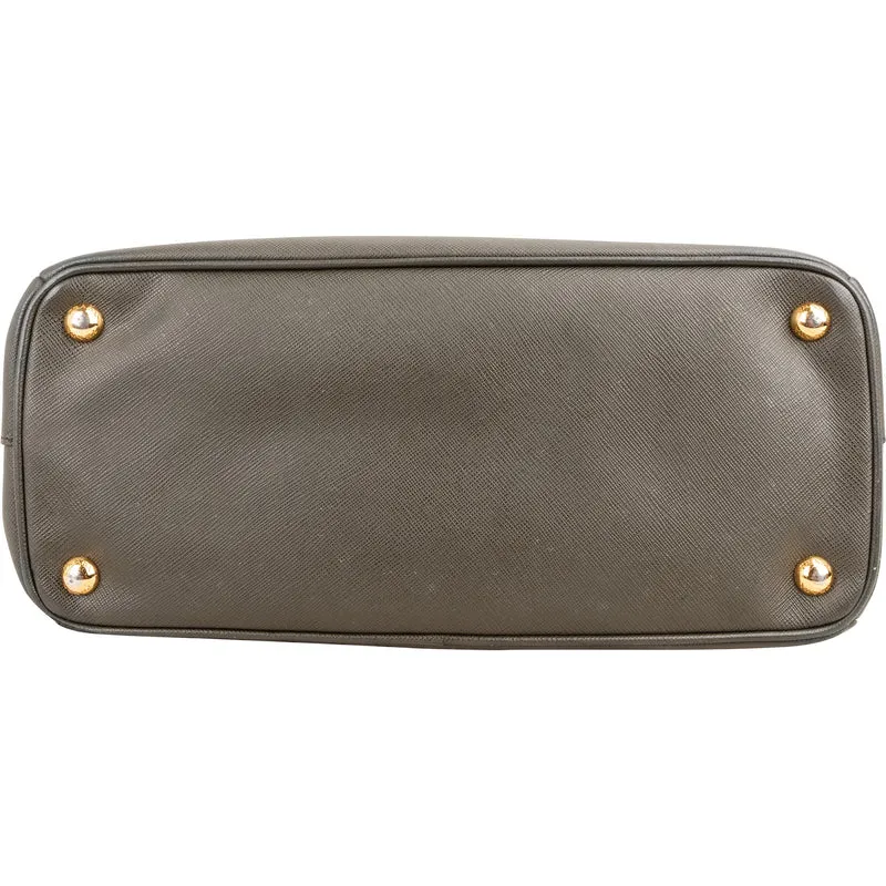 Prada Green Saffiano Leather Galleria Handbag