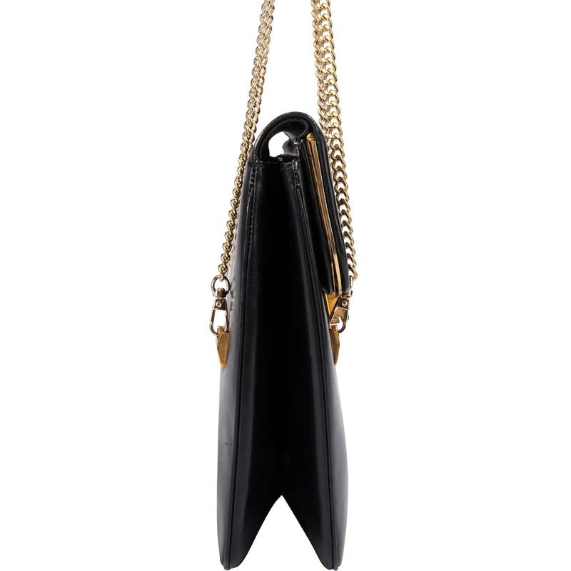 Gucci Black Leather Vintage Handbag