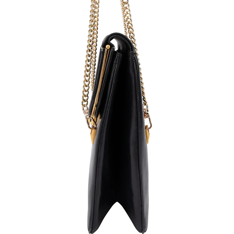 Gucci Black Leather Vintage Handbag