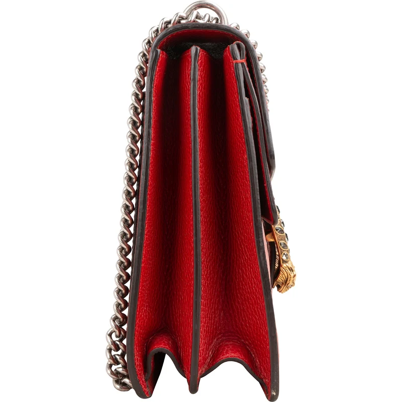 Gucci Red Leathe Crystal Dionysus Shoulder Crossbody Bag