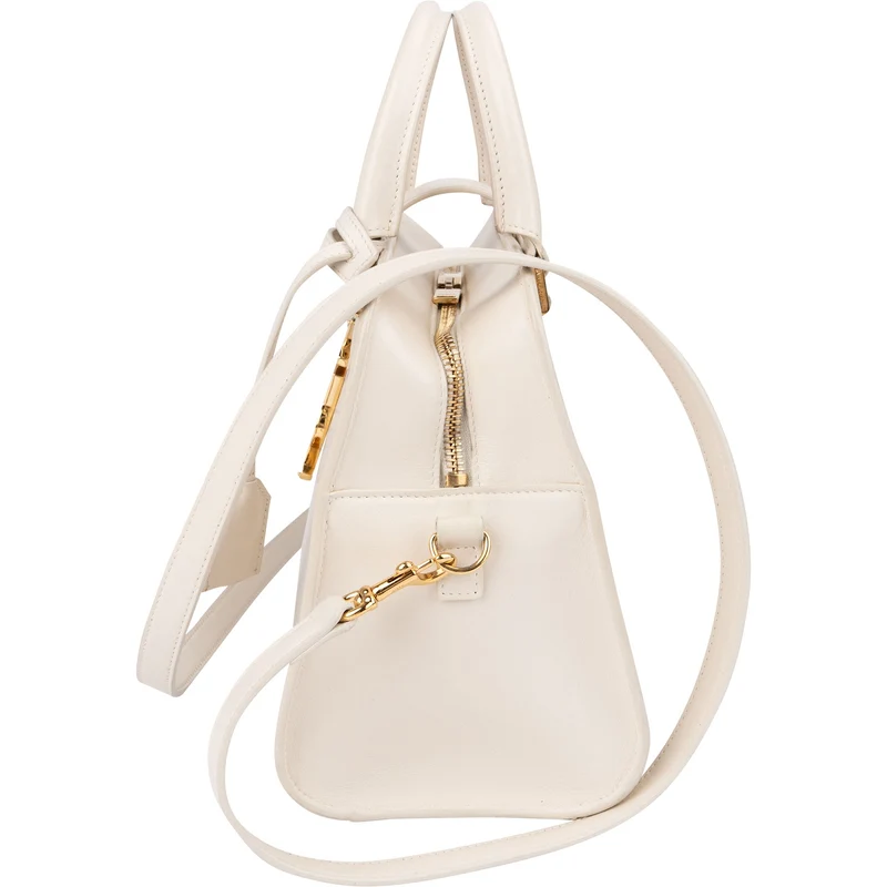 Saint Laurent White Leather Baby Sac Cabas Handbag