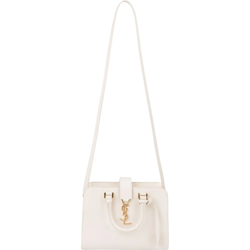 Saint Laurent White Leather Baby Sac Cabas Handbag