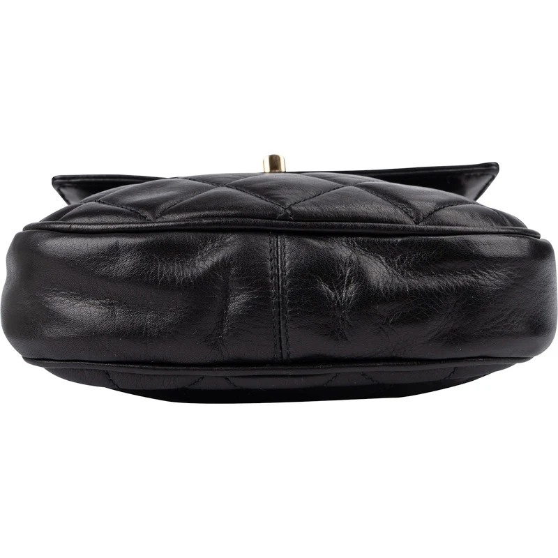Chanel Quilted Lambskin Vintage CC Single Flap Crossbody Bag
