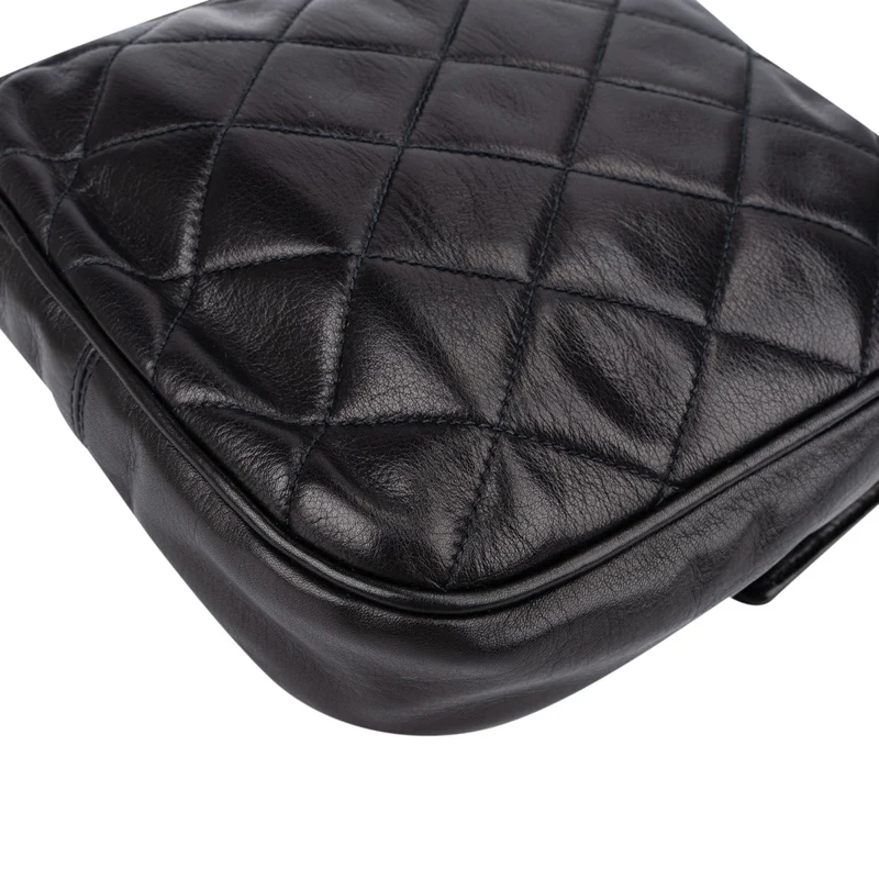 Chanel Quilted Lambskin Vintage CC Single Flap Crossbody Bag