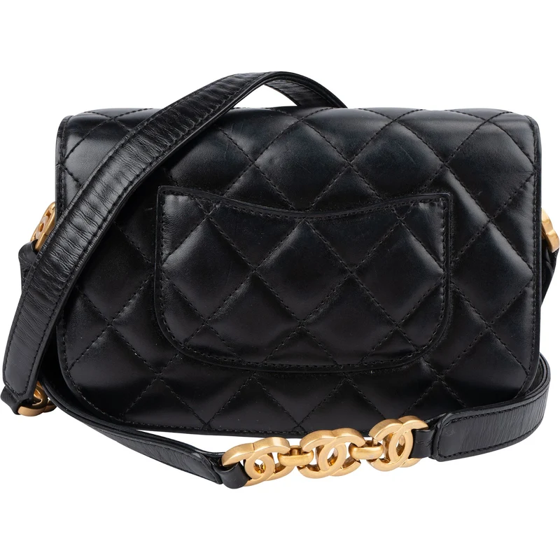 Chanel Quilted Lambskin CC Chain Flap Crossbody Bag