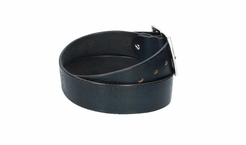 Ledergürtel 40 mm breit Blau