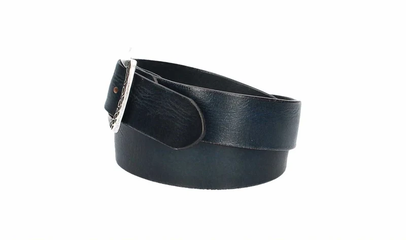 Ledergürtel 40 mm breit Blau