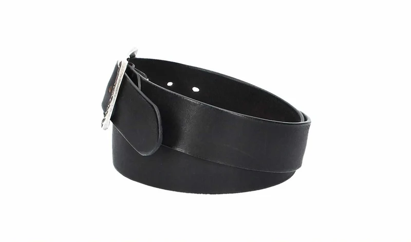 Ledergürtel 40 mm breit Schwarz