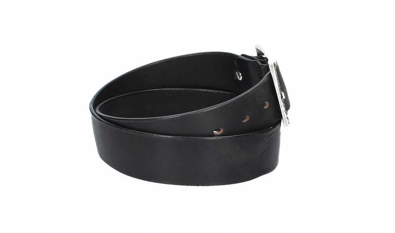 Ledergürtel 40 mm breit Schwarz