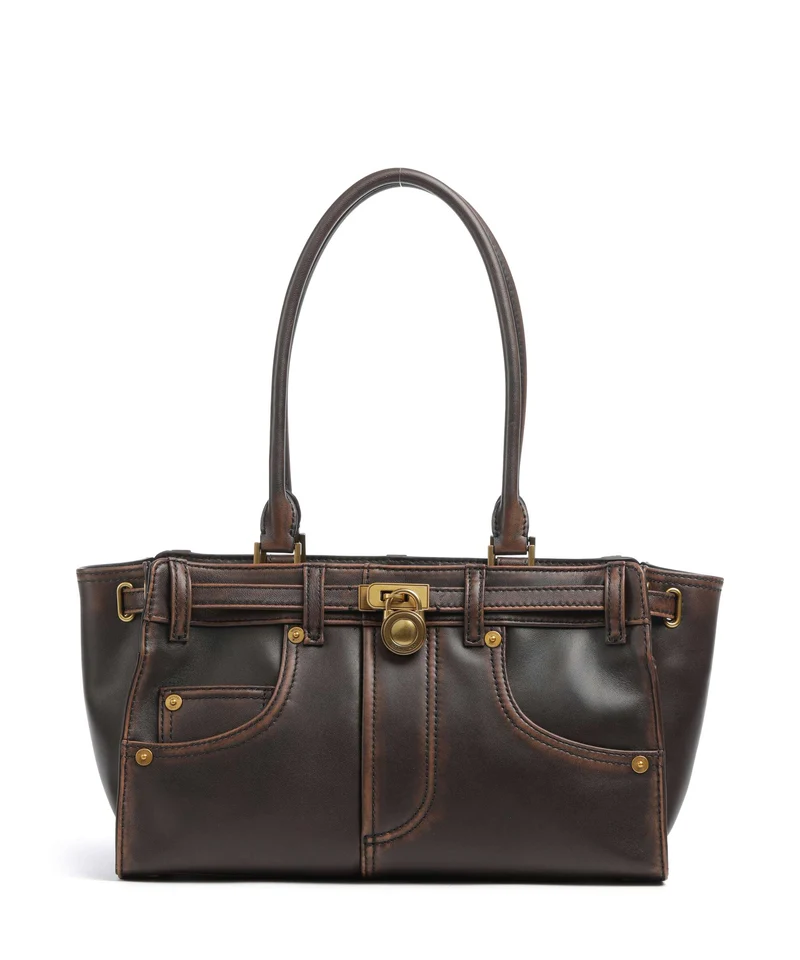 Michael Kors Hamilton Moderne Small Schultertasche chocolate