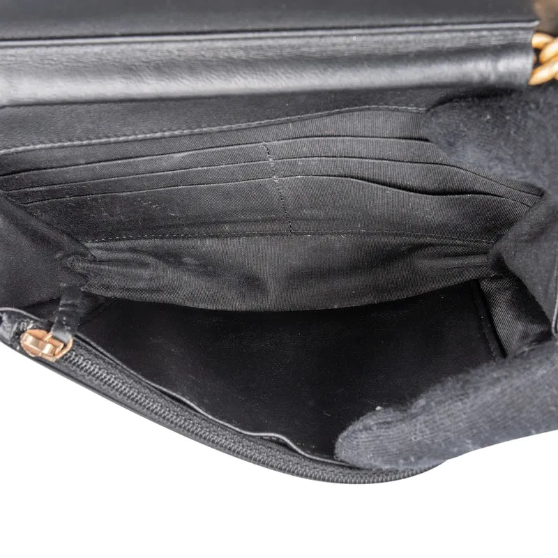 Chanel Quilted Lambskin Boy Wallet On Chain Crossbody Bag