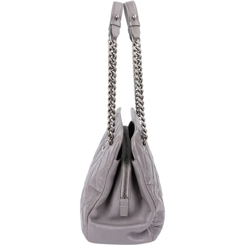 Chanel Quilted Glazed Calfskin Modern Chain Tote Shoulder Bag