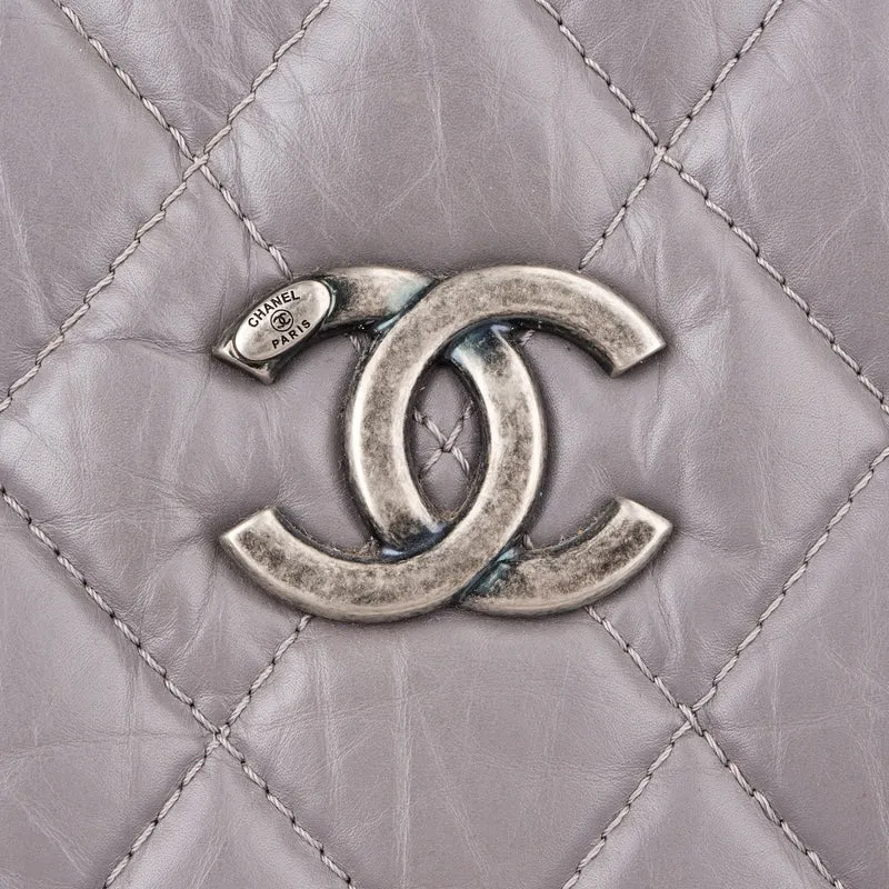 Chanel Quilted Glazed Calfskin Modern Chain Tote Shoulder Bag