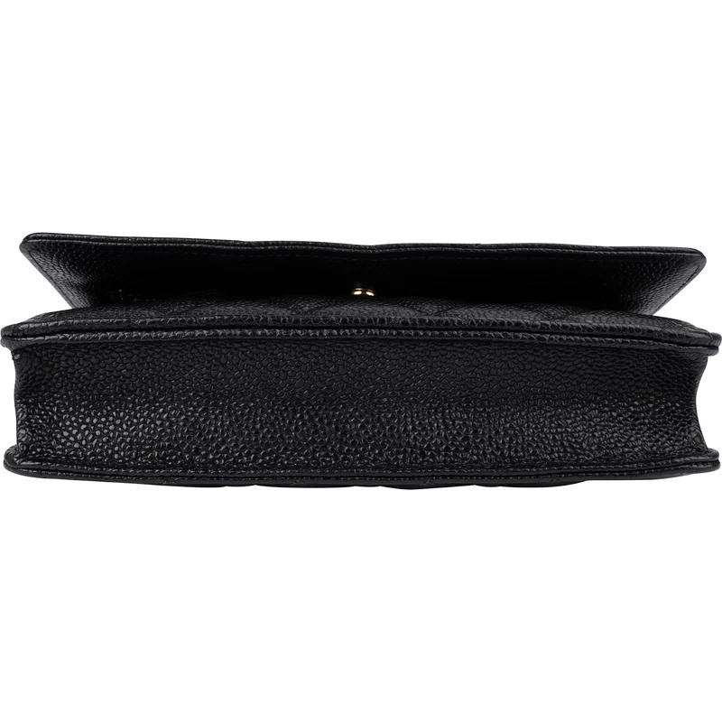 Chanel Quilted Caviar Leather Wallet On Chain Crossbody Bag