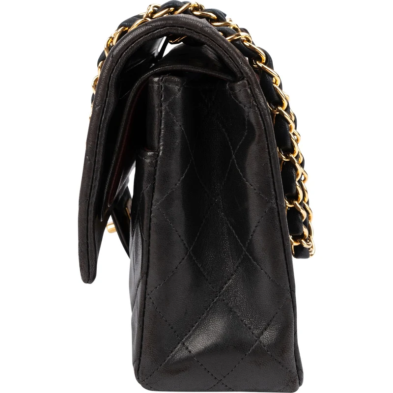 Chanel Quilted Lambskin 24K Gold Medium Double Flap Shoulder Bag