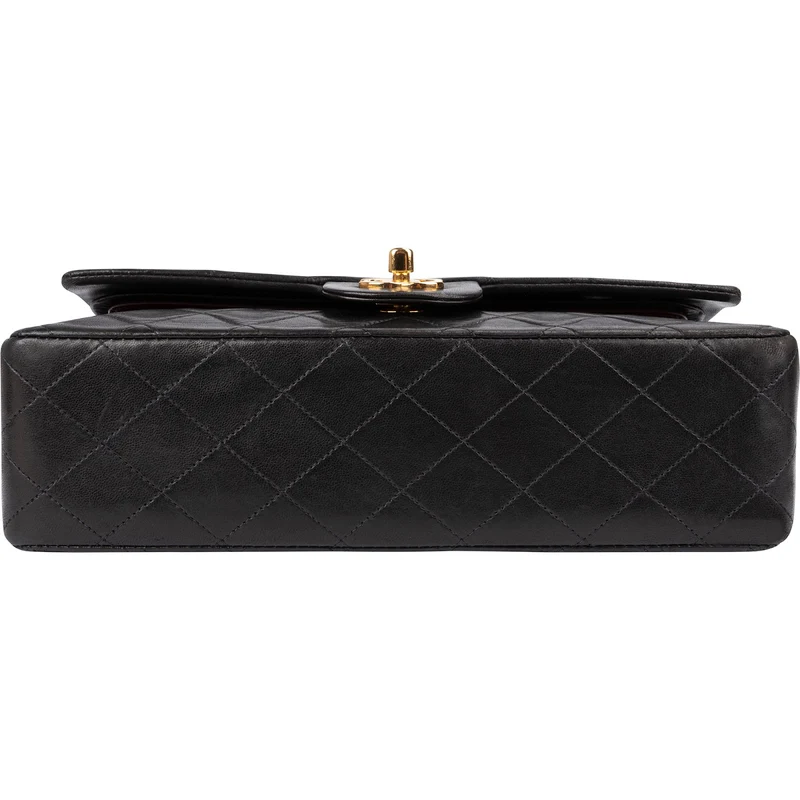 Chanel Quilted Lambskin 24K Gold Medium Double Flap Shoulder Bag