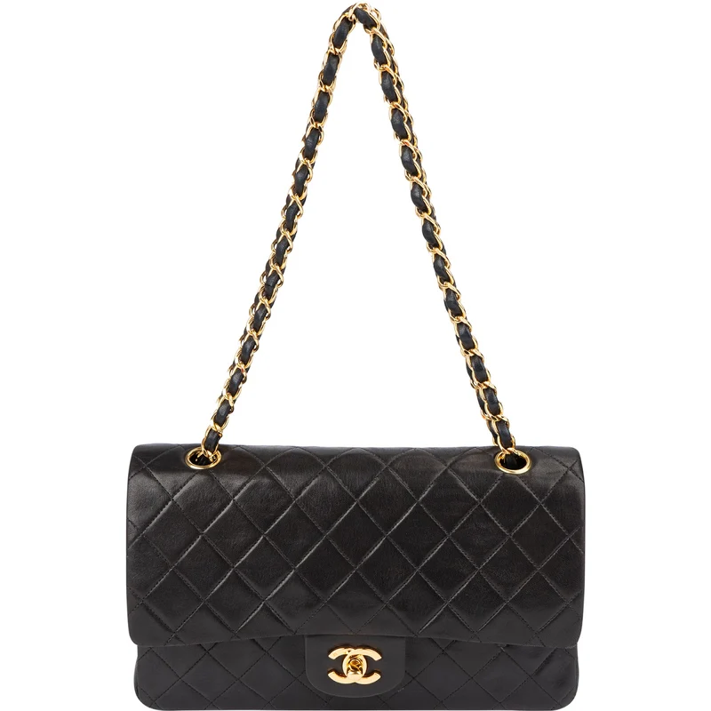 Chanel Quilted Lambskin 24K Gold Medium Double Flap Shoulder Bag