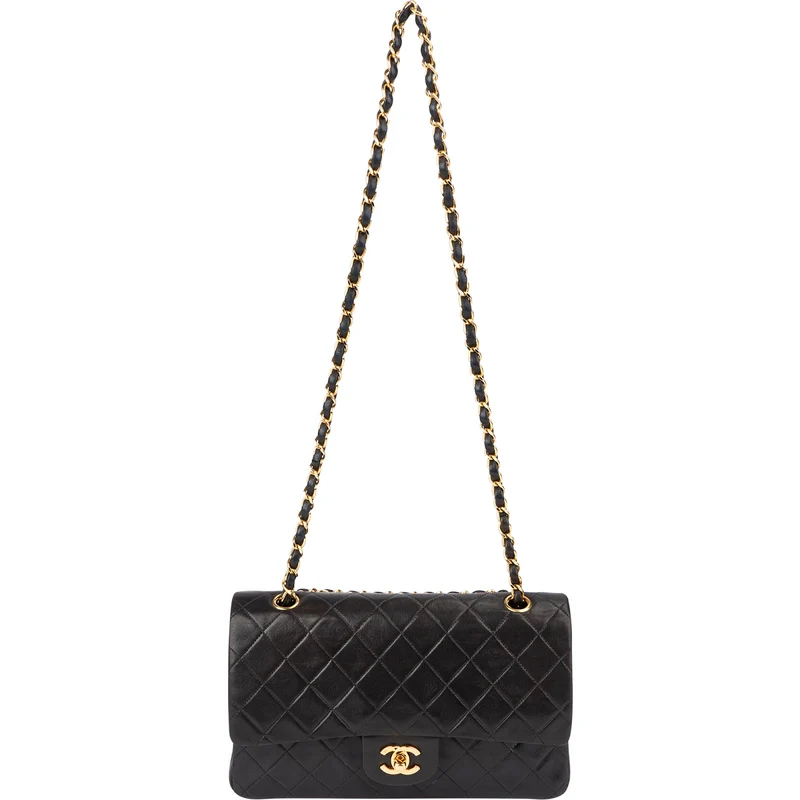 Chanel Quilted Lambskin 24K Gold Medium Double Flap Shoulder Bag