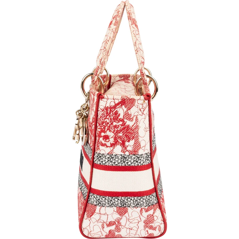 Christian Dior Embroidered Canvas D-Lite D-Royaume d`Amour Handbag