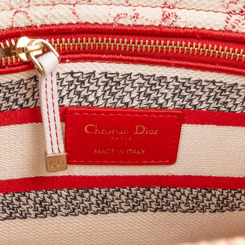 Christian Dior Embroidered Canvas D-Lite D-Royaume d`Amour Handbag