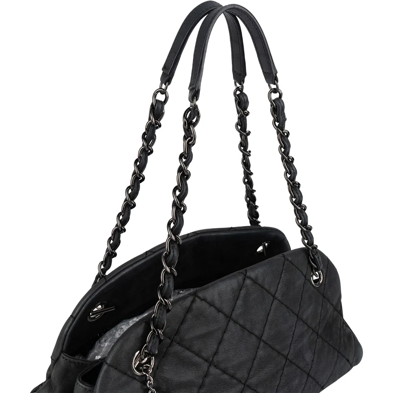 Chanel Quilted Iridescent Calfskin Just Mademoiselle Bowling CC Shoulder Bag