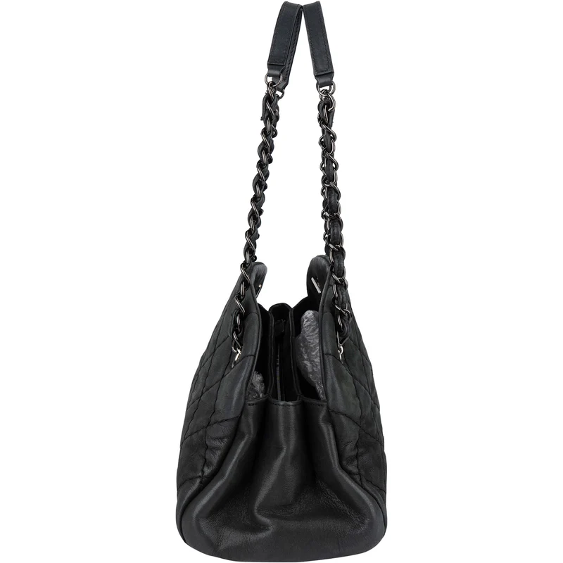 Chanel Quilted Iridescent Calfskin Just Mademoiselle Bowling CC Shoulder Bag