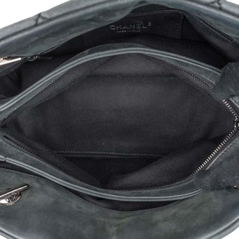 Chanel Quilted Iridescent Calfskin Just Mademoiselle Bowling CC Shoulder Bag