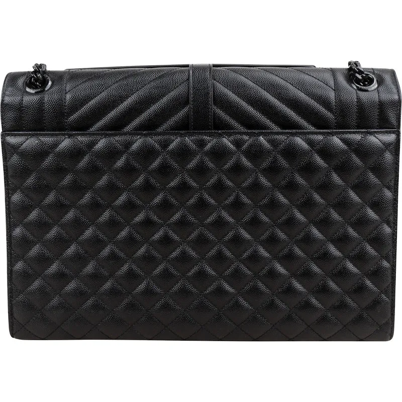 Yves Saint Laurent Grain De Poudre Matelassé Large Envelope Crossbody Bag