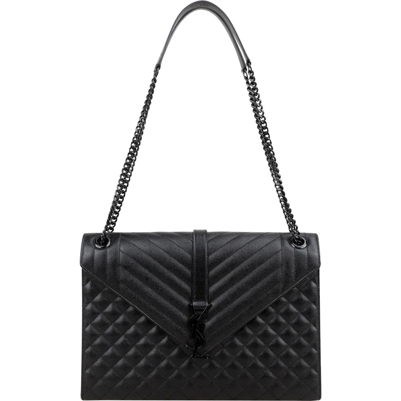 Yves Saint Laurent Grain De Poudre Matelassé Large Envelope Crossbody Bag
