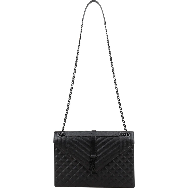 Yves Saint Laurent Grain De Poudre Matelassé Large Envelope Crossbody Bag