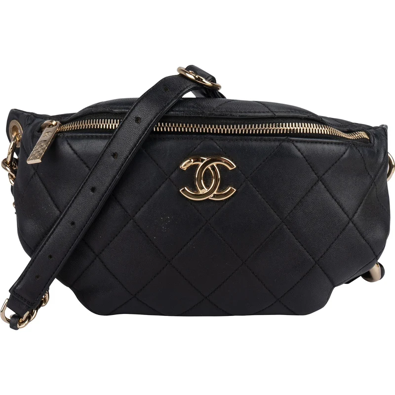 Chanel Quilted Lambskin CC Crossbody Waist Bumbag