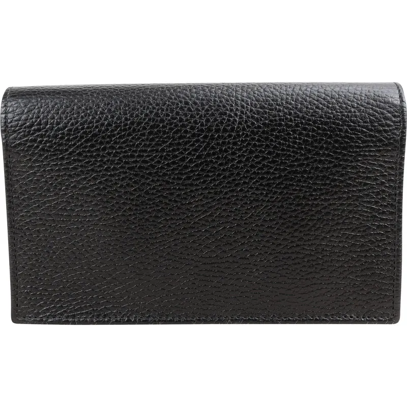 Gucci Leather Interlocking GG Wallet On Chain Crossbody Bag