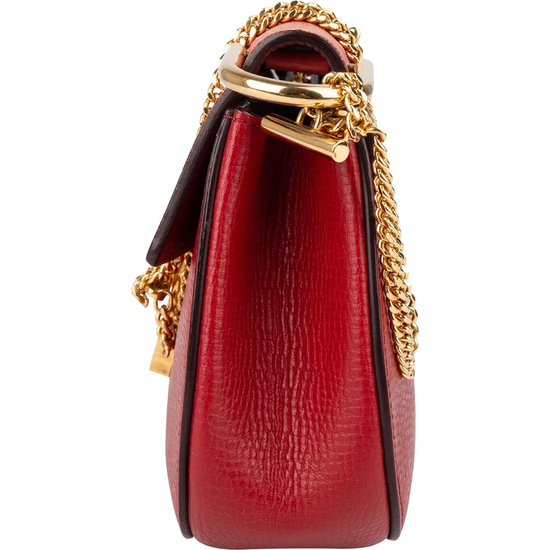 Chloé Red Leather Drew Crossbody Bag
