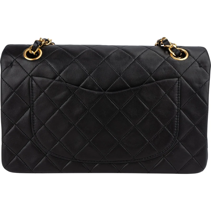 Chanel Quilted Lambskin 24K Gold Small Double Flap Shoulder Bag